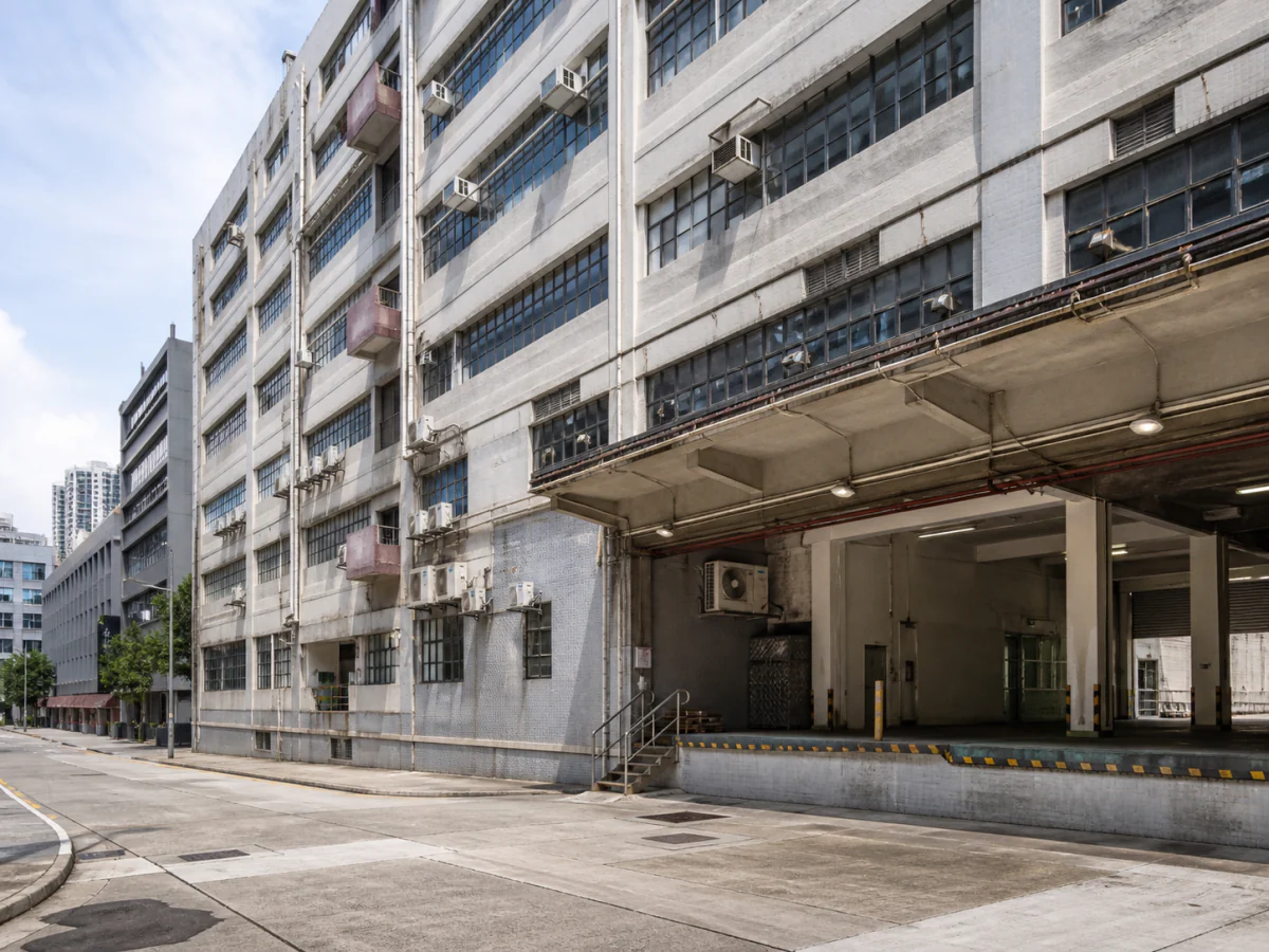 香港工業大廈外牆及上落貨區